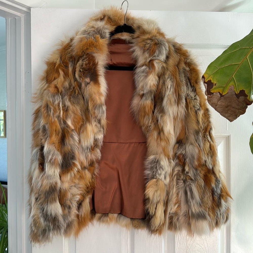 real fur vintage coat